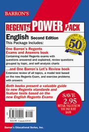 Cover of: Barron's Regents Power Pack: English