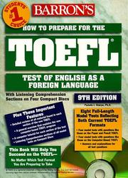 Cover of: How to prepare for the TOEFL test by Pamela J. Sharpe