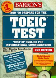 Cover of: How to Prepare for the Toeic Test  by Lin Lougheed