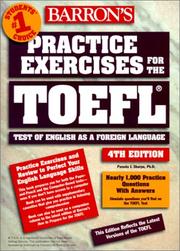 Cover of: Barron's Practice Exercises for the Toefl Test by Pamela J. Sharpe, Pamela Sharpe, Pamela, Ph.D. Sharpe, Pamela J. Sharpe Ph.D., P. Sharpe, Barron's, Pamela J. Sharpe