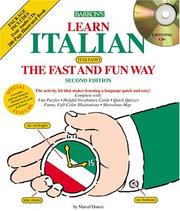 Cover of: Learn Italian the Fast and Fun Way w/4 CDs by Marcel Danesi