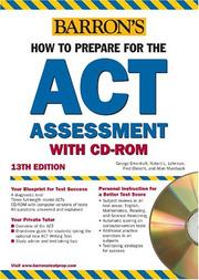 Cover of: How to Prepare for the ACT with CD-ROM (Barron
