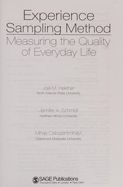 Cover of: Experience sampling method by Joel M Hektner