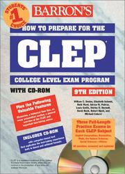 Cover of: How to Prepare for the CLEP with CD-ROM (Barron's How to Prepare for the Clep College Level Examination Program)