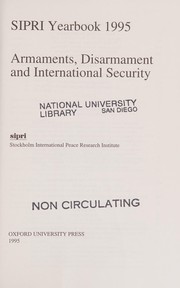 SIPRI Yearbook 1995 by Stockholm International Peace Research Institute.