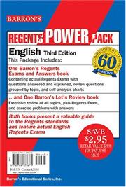 Cover of: English Regents Power Pack (Regents Power Packs) by Carol Chaitkin