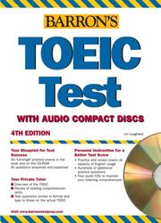Cover of: Barron's TOEIC Test with Audio CDs