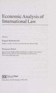 Cover of: Economic Analysis of International Law