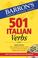 Cover of: 501 Italian Verbs