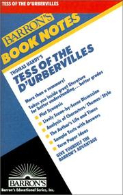 Cover of: Tess of the D'Urbervilles (Barron's Book Notes)
