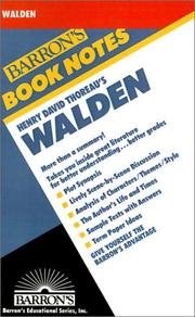 Cover of: Walden (Barron's Book Notes)