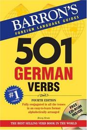 Cover of: 501 German Verbs with CD-ROM (501 Verb Series) by Henry Strutz
