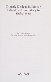 Chiastic designs in English literature by William E. Engel
