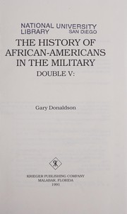 Cover of: The history of African-Americans in the military: Double V