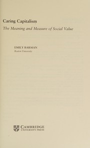 Cover of: Caring Capitalism by Emily Barman