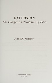 Cover of: Explosion by John P. C Matthews