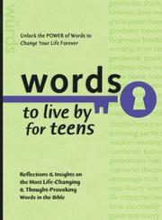 Cover of: Words to Live By for Teens (Words to Live by (Bethany House))