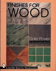Cover of: Finishes for wood