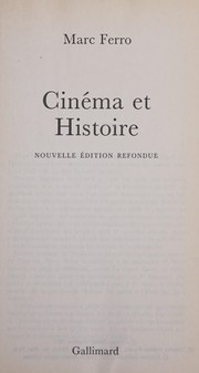 Cover of: Cinéma et histoire