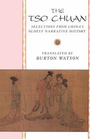 Cover of: The Tso Chuan by Burton Watson
