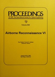 Cover of: Airborne reconnaissance VI: August 24-26, 1982, San Diego, California