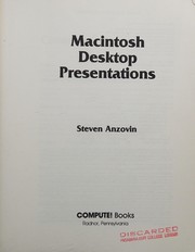 Cover of: Macintosh desktop presentations by Steven Anzovin