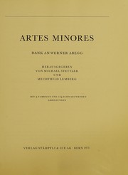 Artes minores by Werner Abegg, Michael Stettler