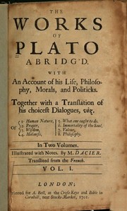 The Works of Plato Abridg'd [1/2] by Πλάτων