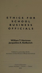 Cover of: Ethics for school business officials