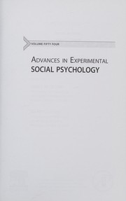 Cover of: Advances in Experimental Social Psychology