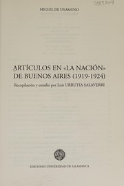 Cover of: Artículos en "La nación" de Buenos Aires, 1919-1924