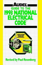 Cover of: Guide to the 1993 National Electrical Code (Audel) | Roland E. Palmquist