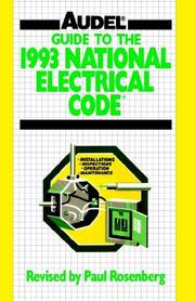 Cover of: Guide to the 1993 National Electrical Code (Audel) by Roland E. Palmquist, Roland E. Palmquist