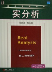 Cover of: 实分析 : 英文版 by Royden