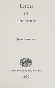 Cover of: Letters of literature.