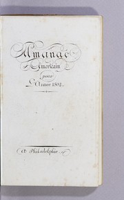 Cover of: Almanac americain pour l'année 1802.. by François Jean marquis de Chastellux