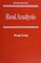 Cover of: Real Analysis