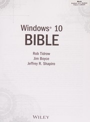Cover of: Windows 10 bible by Rob Tidrow