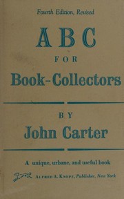 Cover of: ABC for book-collectors. by Carter, John