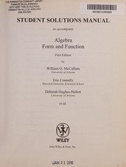Cover of: College Algebra