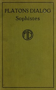 Cover of: Platons Dialog Sophistes by Πλάτων