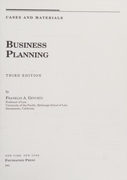 Cover of: Business planning by Franklin Gevurtz