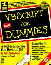Cover of: VBScript for dummies by John Walkenbach