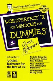 Cover of: WordPerfect 8 for Windows for dummies: quick reference