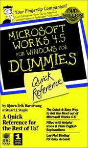 Cover of: Microsoft Works 4.5 for Windows for dummies quick reference by Bjoern-Erik Hartsfvang