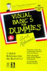 Cover of: Visual Basic 5 for dummies: quick reference