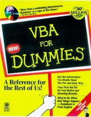 Cover of: VBA for dummies by Steve Cummings