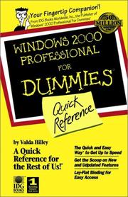 Cover of: Windows 2000 Professional for Dummies Quick Reference