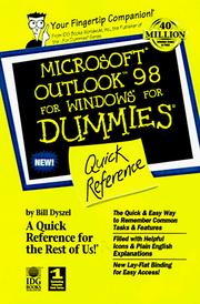 Cover of: Microsoft Outlook 98 for Windows for dummies quick reference
