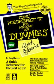 Cover of: WordPerfect 9 for Windows for dummies. by Greg Harvey